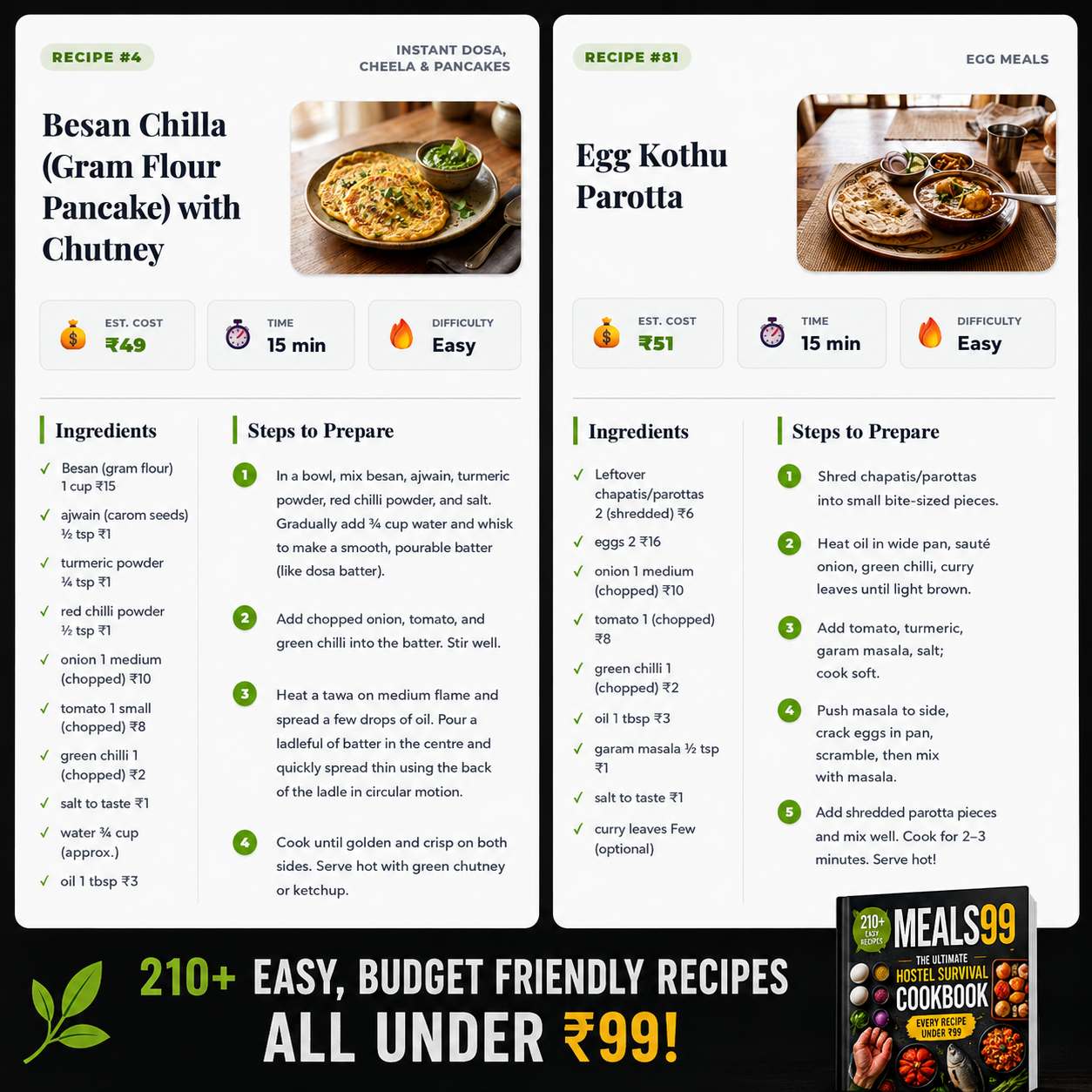 Recipe Sneak Peak 2 Combo