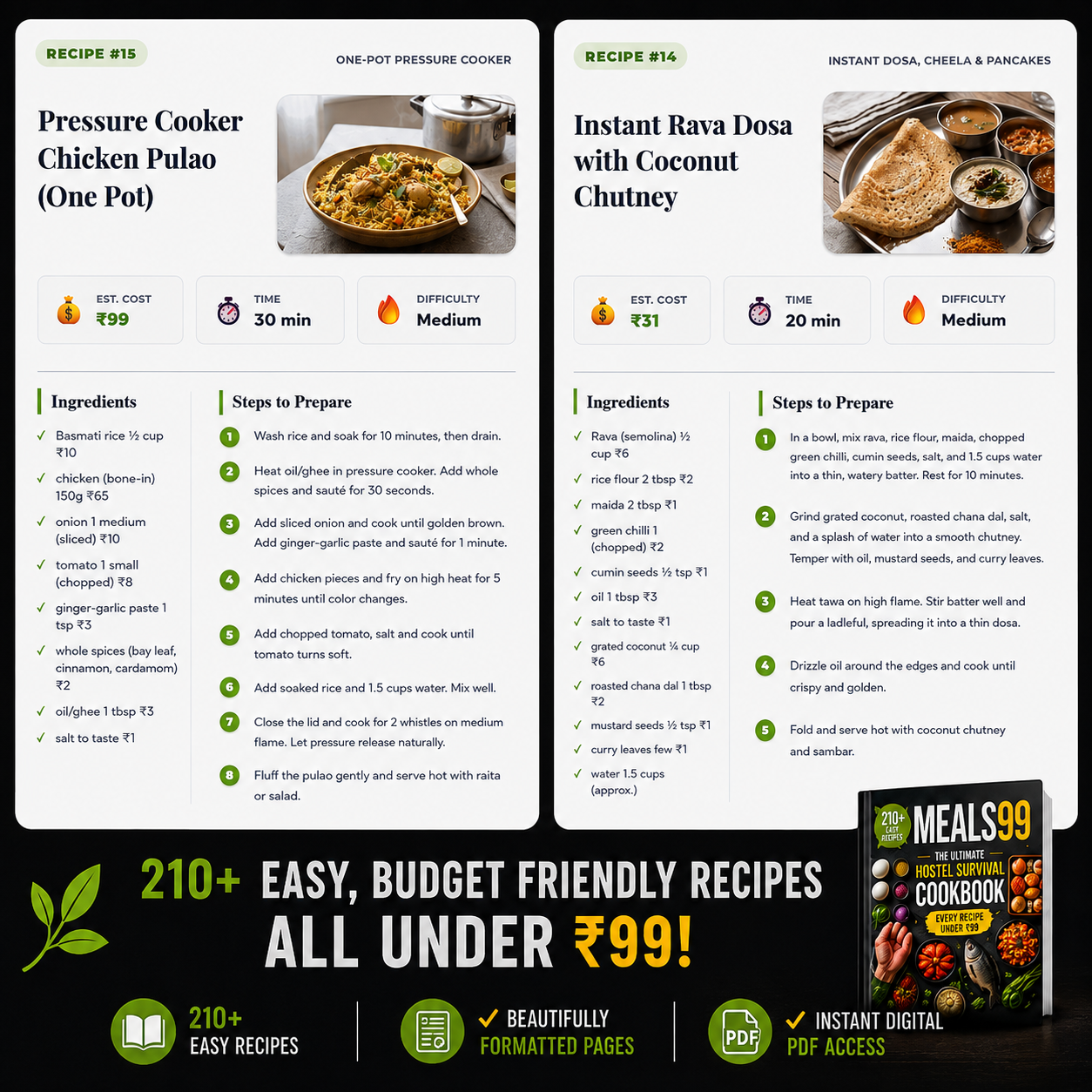 Recipe Book Sneak Peak 2 Combo